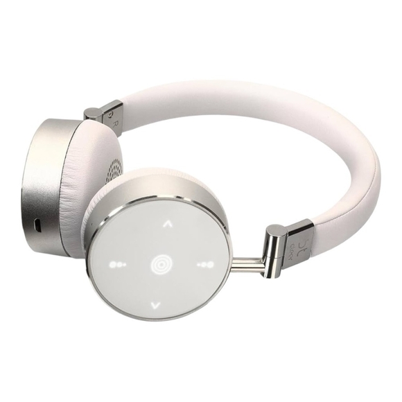 NIB CLEER BT Wireless Headphone Lightweight White Silver Bluetooth Headphones - Picture 2 of 10